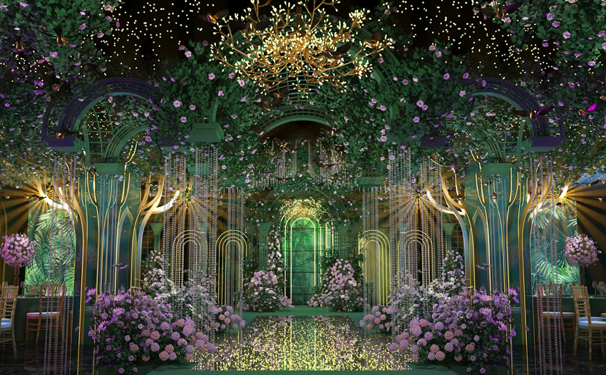 金口河奇妙森林婚礼堂效果展示